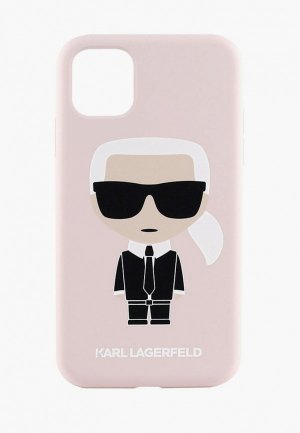 Чехол для iPhone Karl Lagerfeld Liquid silicone Iconic Hard. Цвет: розовый