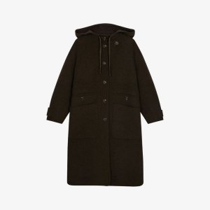 Полушерстяное пальто Raoul с капюшоном Soeur, коричневый SOEUR