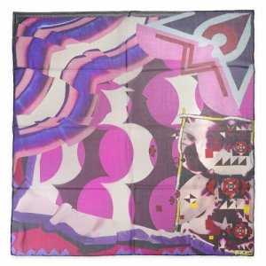 Платок ,90х90 см, фиолетовый Christian Lacroix. Цвет: фиолетовый