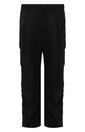 Шерстяные брюки-карго Juun.J. Цвет: чёрный