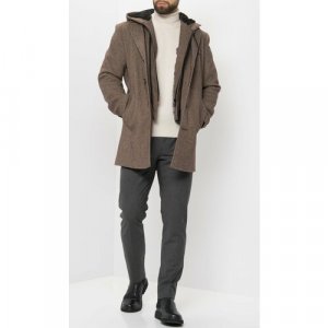 Пальто , размер 44-170, коричневый MISTEKS design. Цвет: коричневый