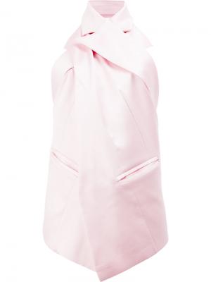 Пиджак-смокинг без рукавов Koché. Цвет: розовый и фиолетовый