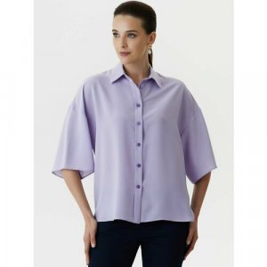 Блуза , размер 44, фиолетовый Арт-Деко. Цвет: фиолетовый