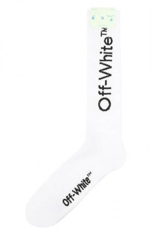 Хлопковые носки Off-White. Цвет: белый