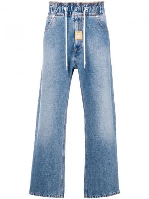Широкие джинсы MSGM. Цвет: синий