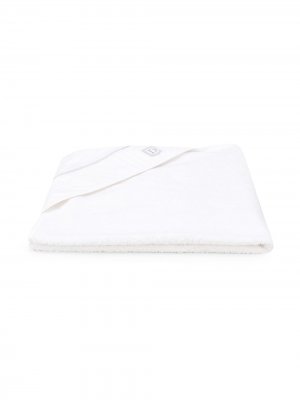Полотенце с вышитым логотипом Baby Dior. Цвет: белый