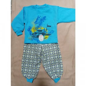 Пижама , размер 86/92-52, голубой РУСЬ. Цвет: голубой