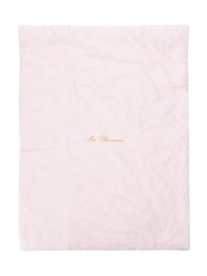 Одеяло с вышитым логотипом Miss Blumarine. Цвет: розовый