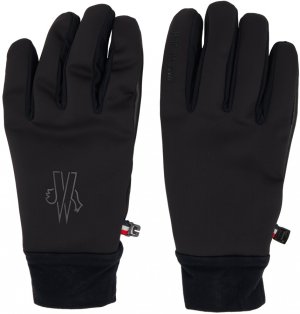 Черные нейлоновые перчатки Moncler Grenoble