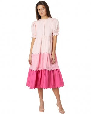 Платье Colorblock Scallop, розовый English Factory