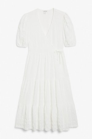 Платье миди в стиле прерий, белый Monki