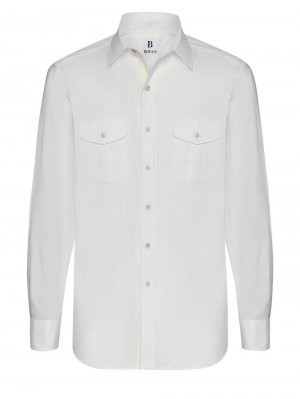 Рубашка на пуговицах стандартного кроя , белый Boggi Milano