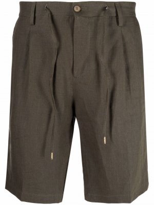 Drawstring linen bermuda shorts Briglia 1949. Цвет: зеленый