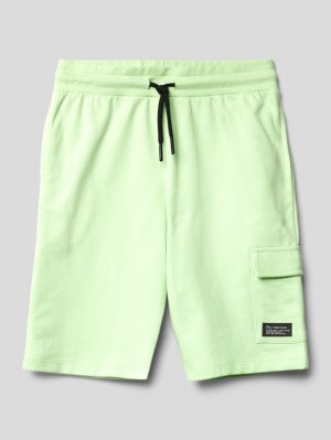 Спортивные шорты с принтом этикетки , светло-зеленый Staccato
