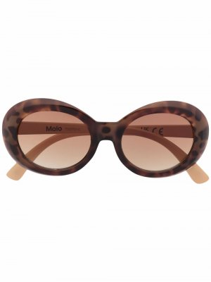Tortoiseshell oval-frame sunglasses Molo. Цвет: коричневый
