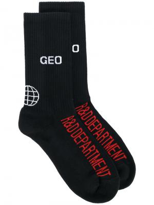 Носки с логотипом Geo. Цвет: чёрный