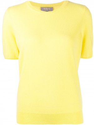 Кашемировый джемпер с короткими рукавами N.Peal. Цвет: желтый
