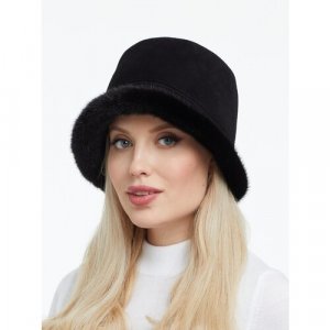 Шляпа классический , демисезон/зима, размер 57-58, черный Планже. Цвет: черный/черный
