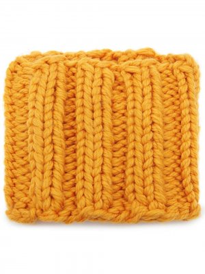 Вязаный шарф-снуд JW Anderson. Цвет: желтый
