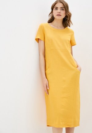 Платье OLBE. Цвет: желтый