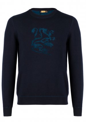 Пуловер ZILLI. Цвет: синий