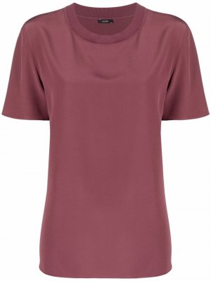 Rubin silk short-sleeve T-shirt JOSEPH. Цвет: фиолетовый