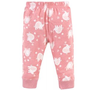 Хлопковые штаны для малышей и , 4 шт., базовый слон девочек Luvable Friends
