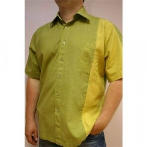 Рубашка , размер 48/M/41 ворот, зеленый Maestro. Цвет: зеленый