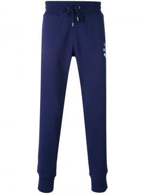 Спортивные штаны на завязках с принтом Love Moschino. Цвет: синий