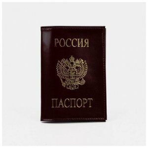 Обложка для паспорта , бордовый, розовый CAYMAN
