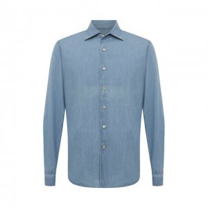 Джинсовая рубашка Alessandro Gherardi. Цвет: синий