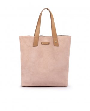 Женская сумка на плечо из кожи наппы и замши розового цвета , розовый Pedro Miralles