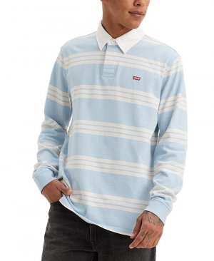 Мужская рубашка для регби классического кроя в полоску с длинным рукавом Levi's, цвет Hemlock Stripe Soft Chambray Levi's