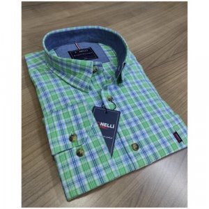 Рубашка , размер 3XL(64), зеленый Tonelli. Цвет: зеленый/мятный