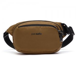Поясная сумка антивор Pacsafe Vibe 100, коричневый, 4 л.. Цвет: коричневый