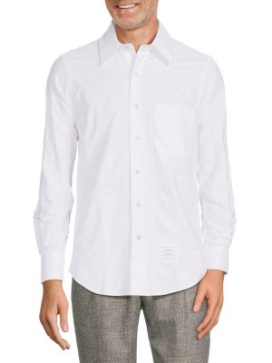 Рубашка прямого кроя с длинным рукавом , белый Thom Browne