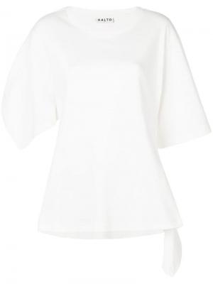 Asymmetric sleeve T-shirt Aalto. Цвет: белый