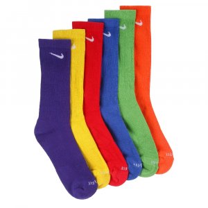 Набор из 6 мужских больших носков на каждый день с мягкой подушкой , мультиколор Nike