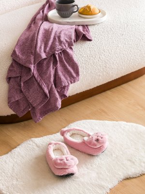 Женские домашние тапочки с объемной аппликацией LCW HOME, сладкий розовый Home