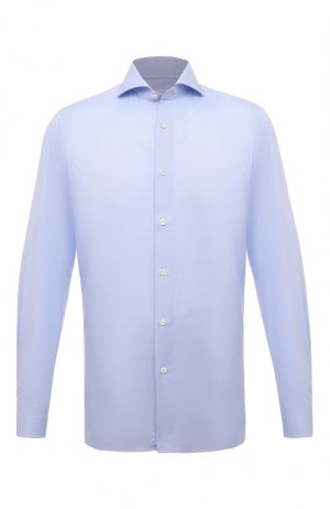 Хлопковая сорочка Giampaolo. Цвет: голубой