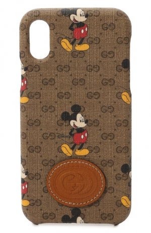 Чехол Disney x для iPhone XS Max Gucci. Цвет: коричневый