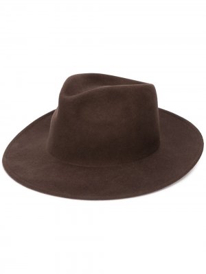 Шляпа-федора Etro. Цвет: коричневый