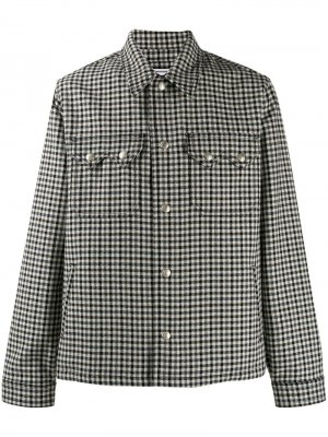 Куртка-рубашка с застежкой на кнопках AMI Paris. Цвет: бежевый