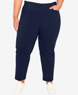 Укороченные брюки больших размеров из суперэластичной ткани , темно-синий Avenue