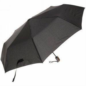 Мини-зонт , автомат, 3 сложения, купол 98 см., 8 спиц, чехол в комплекте, черный Ultramarine. Цвет: черный
