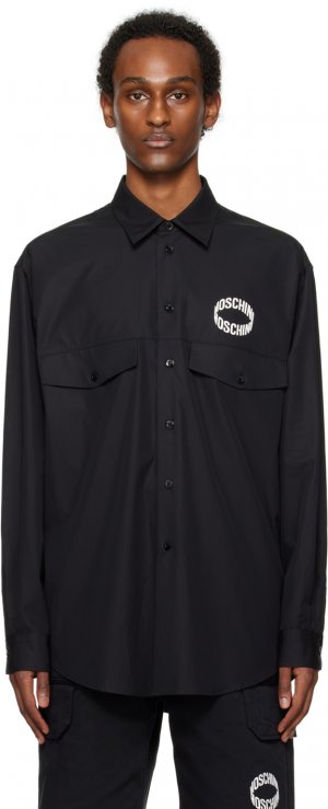 Черная рубашка с петлями Moschino