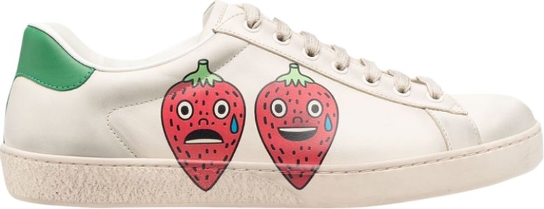 Кроссовки Pablo Delcielo x New Ace Strawberry, кремовый Gucci