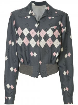 Куртка Rockabilly 1950-х годов Fake Alpha Vintage. Цвет: серый