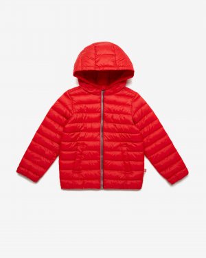 Легкая утепленная куртка Benetton. Цвет: красный