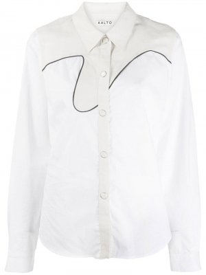 Рубашка Cowboy со вставками Aalto. Цвет: белый